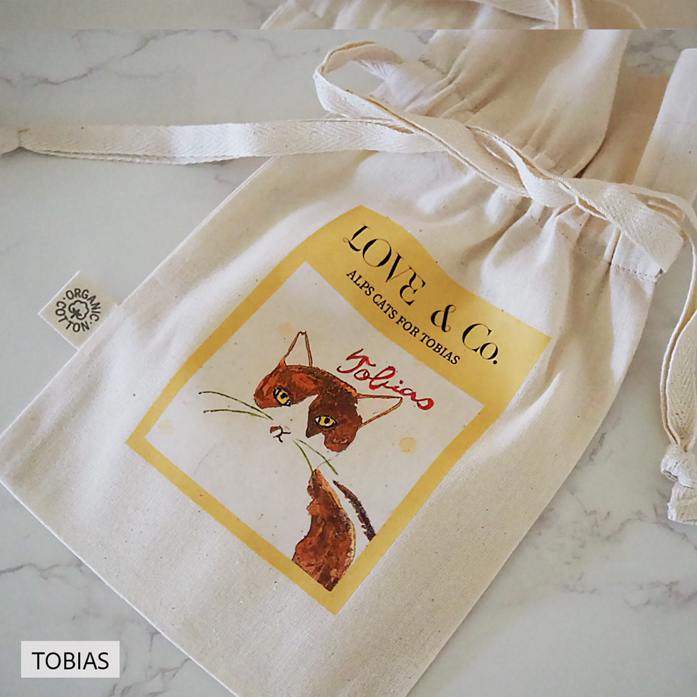 【トビアス応援】アルプスCATS ヨーコのお菓子入りギフトバッグ(寄付500円つき)