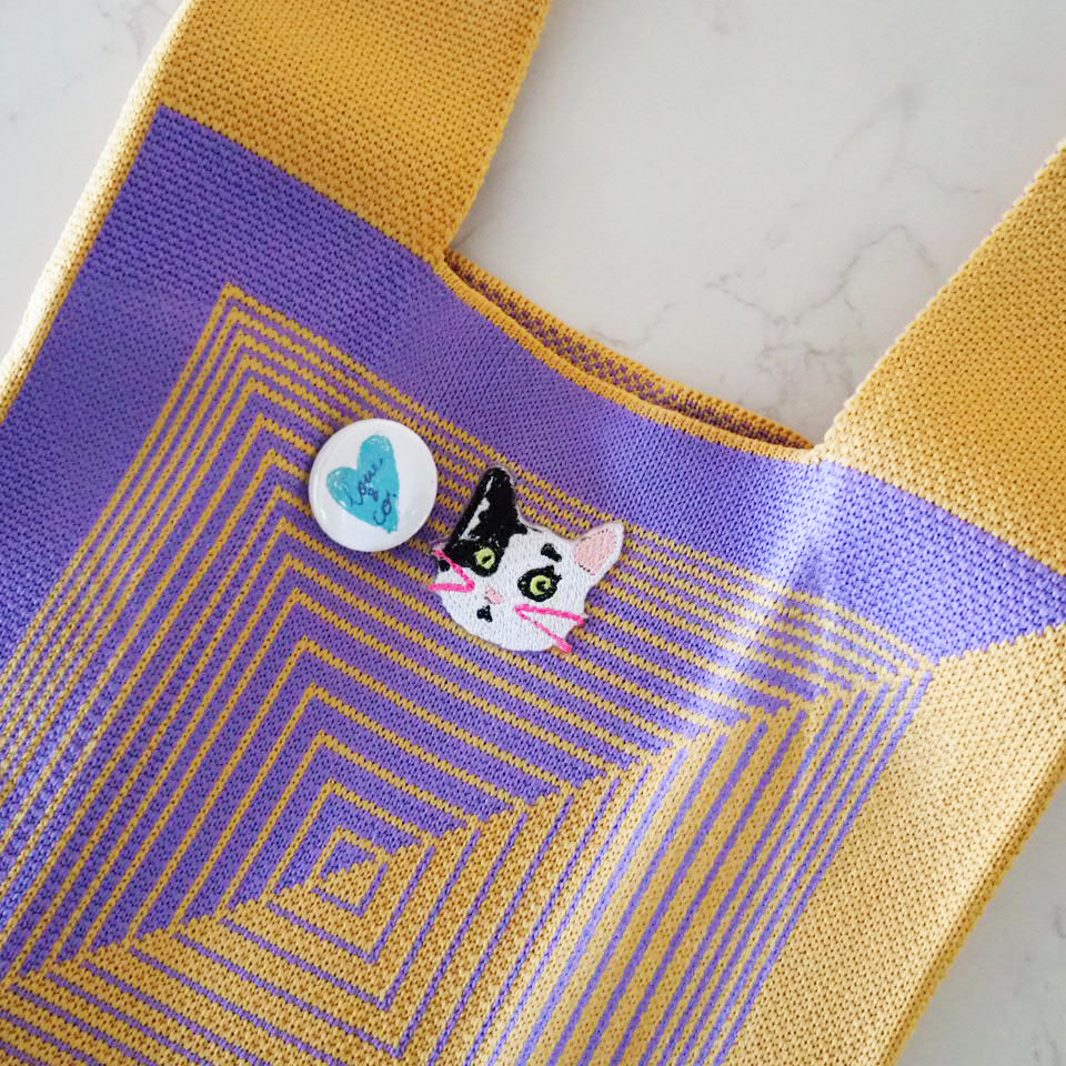 (4/13 20:00より販売)まゆゆの刺繍ニットバッグ with ドリップコーヒー
