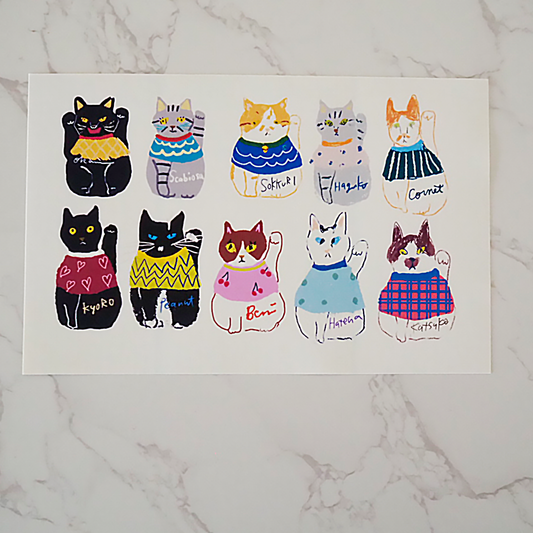 ラブコCATS 招き猫ステッカー
