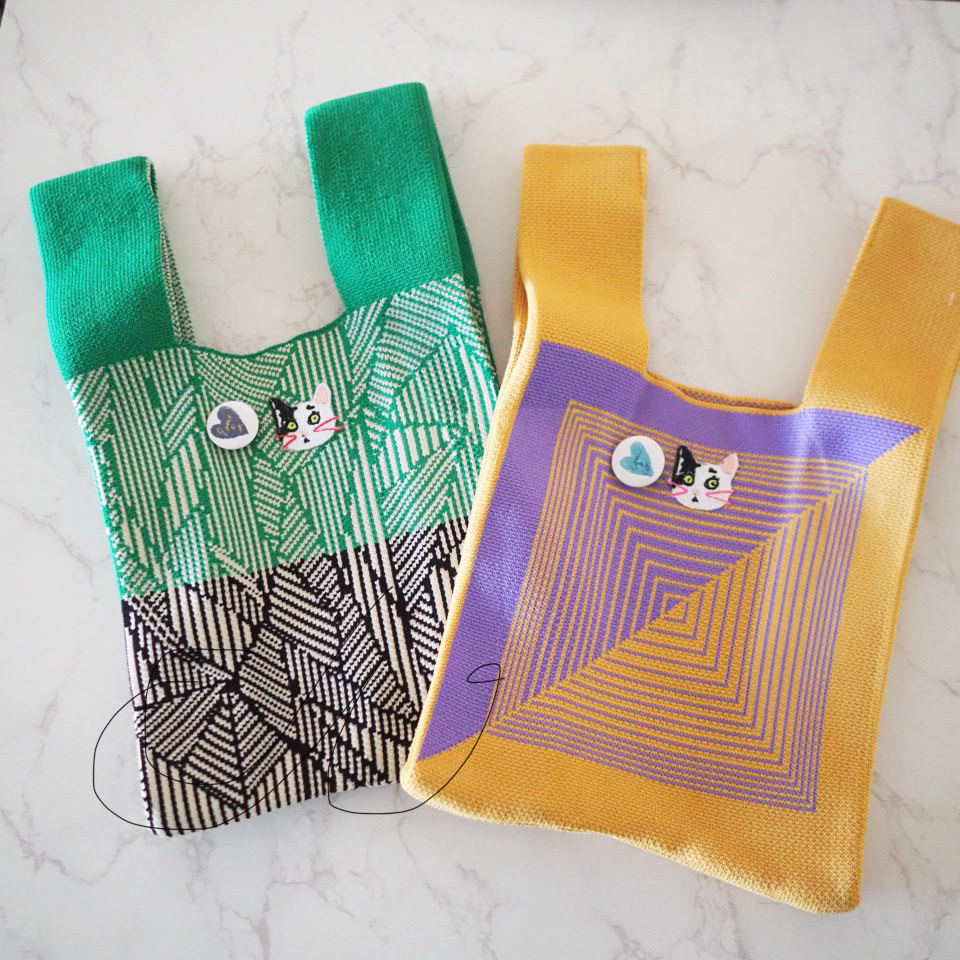 (4/13 20:00より販売)まゆゆの刺繍ニットバッグ with ドリップコーヒー