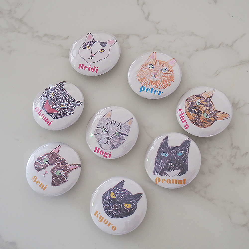 現役ラブコCATS缶バッジセット全8種