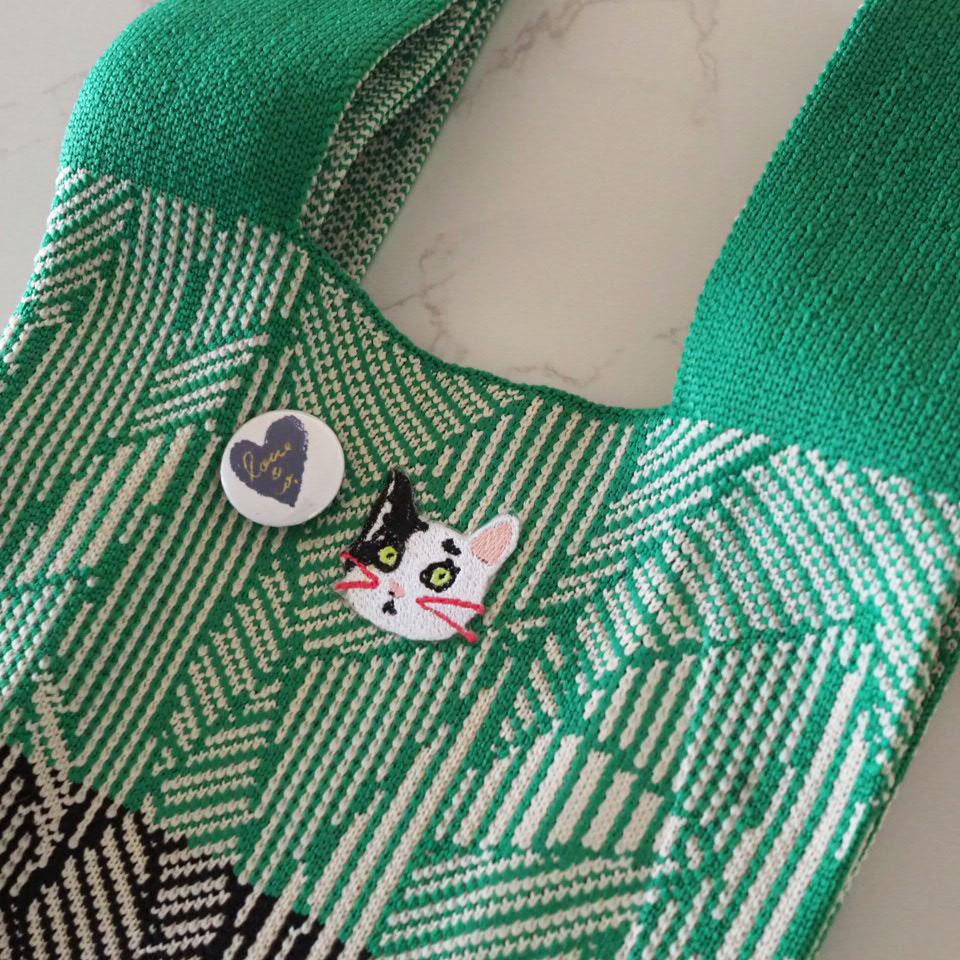 (4/13 20:00より販売)まゆゆの刺繍ニットバッグ with ドリップコーヒー
