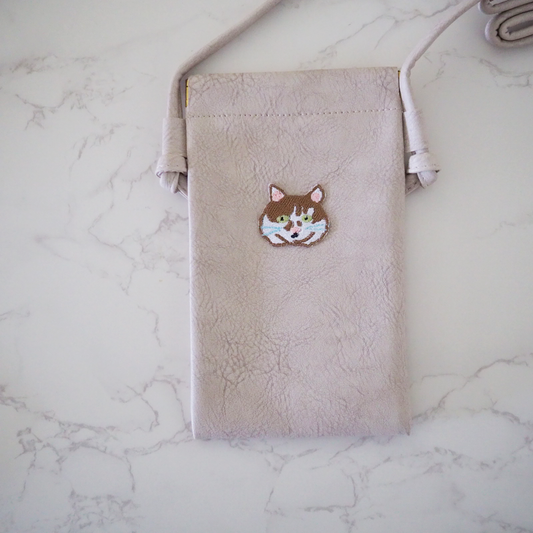 そっくりのワッペンイージーオープンスマホポーチ