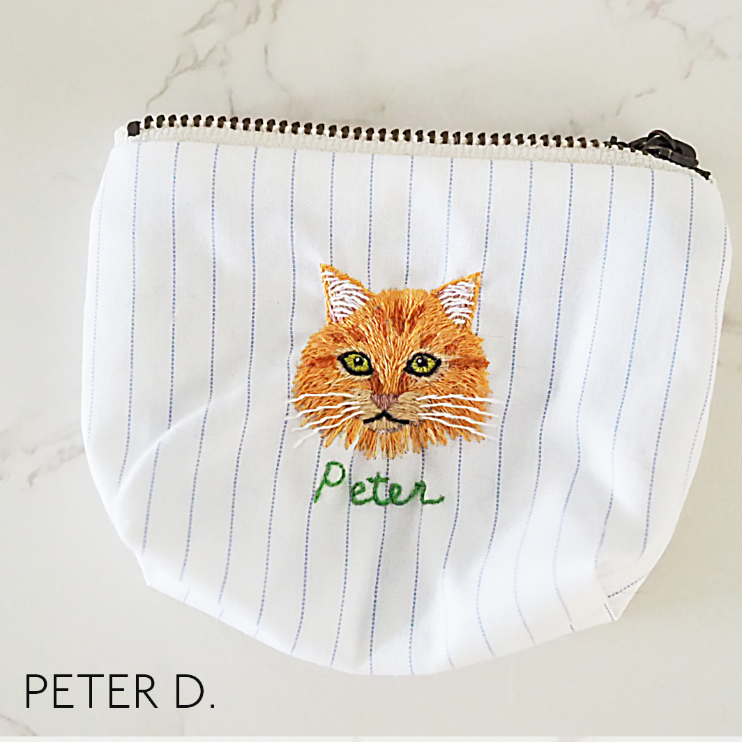 【トビアス応援】わほちゃん裁縫店の刺繍ポーチ