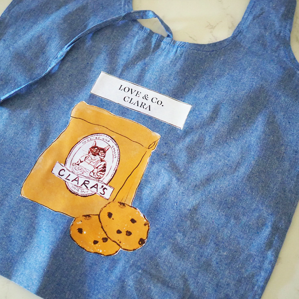 ラブコCATS 　リサイクルコットンマルシェバッグ