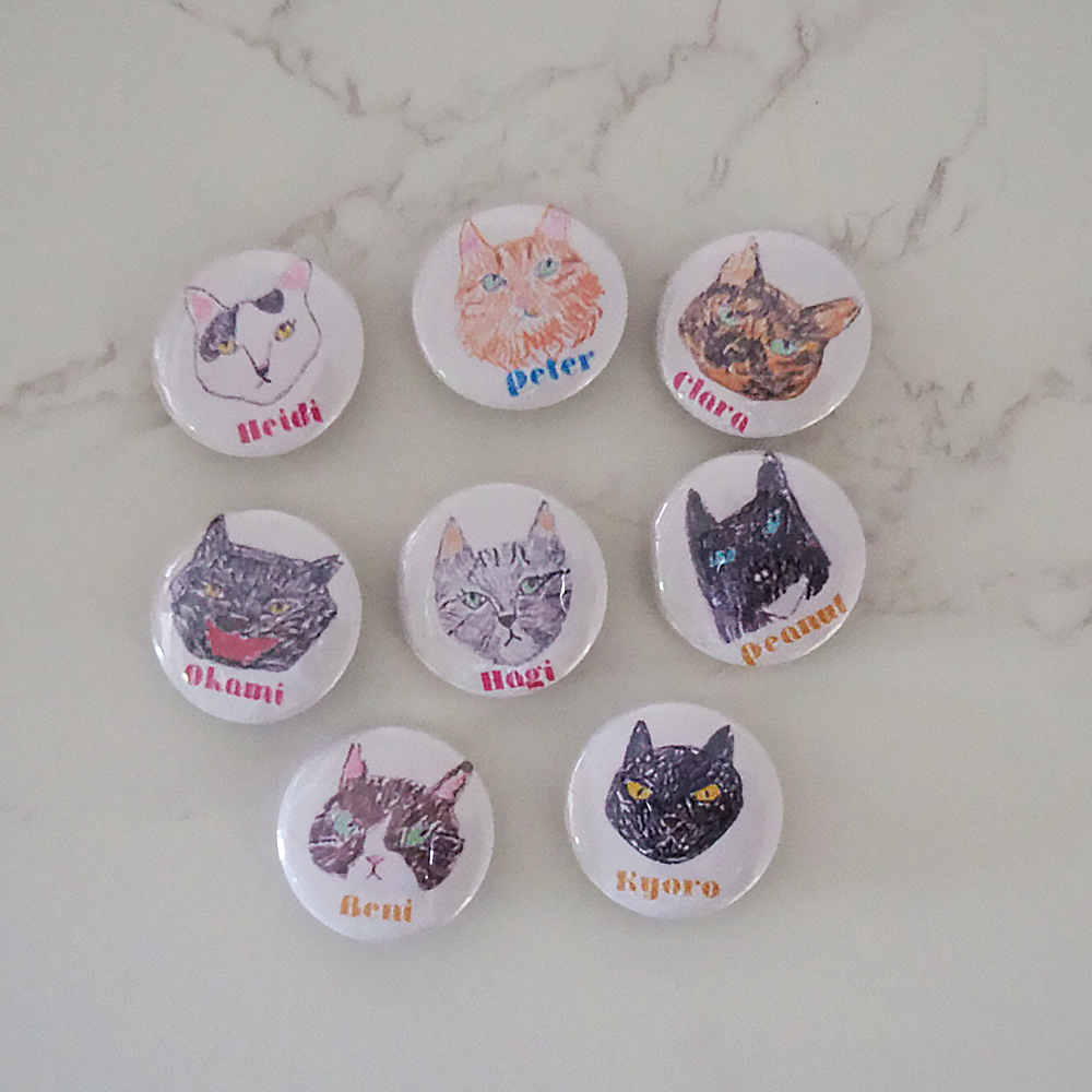 現役ラブコCATS缶バッジセット全８種