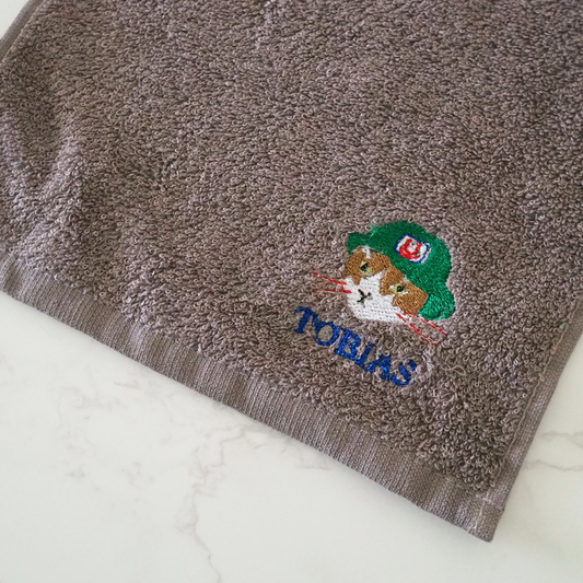 9/14 20時発売【トビアス応援】トビアスの刺繍のハンドタオル +寄付500円つき