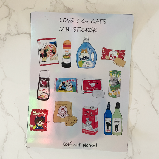 2026 カレンダーCATのキラキラミニステッカー