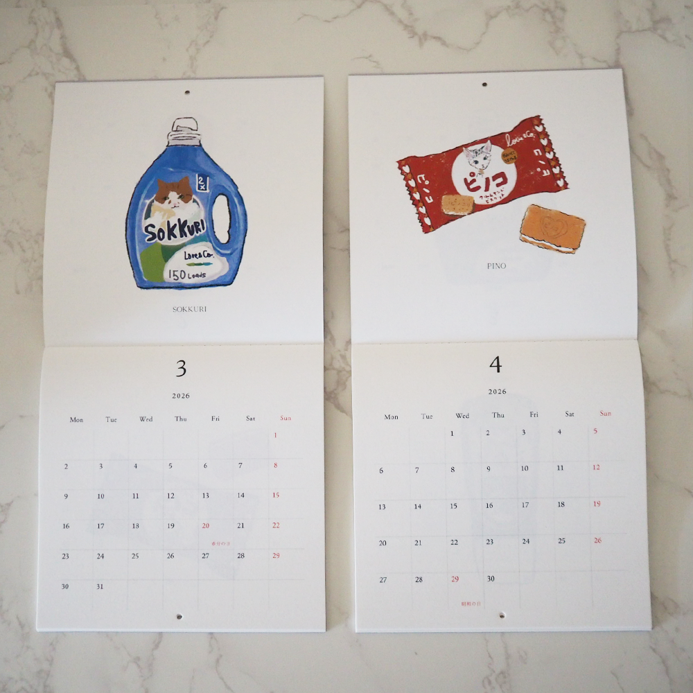 2026 LOVE & Co.WALLカレンダー