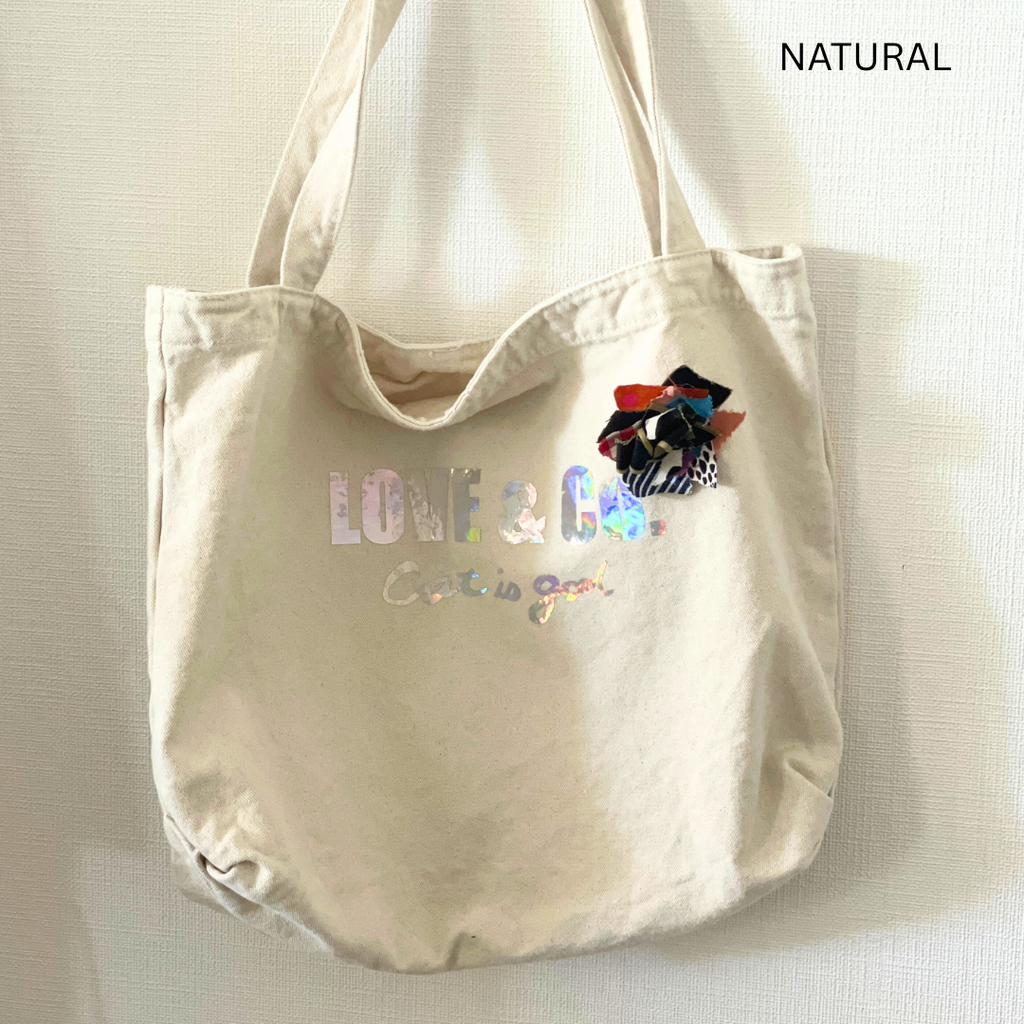 LOVE & Co. BIG TOTE cat is god (グチャフラワーブローチ付き）