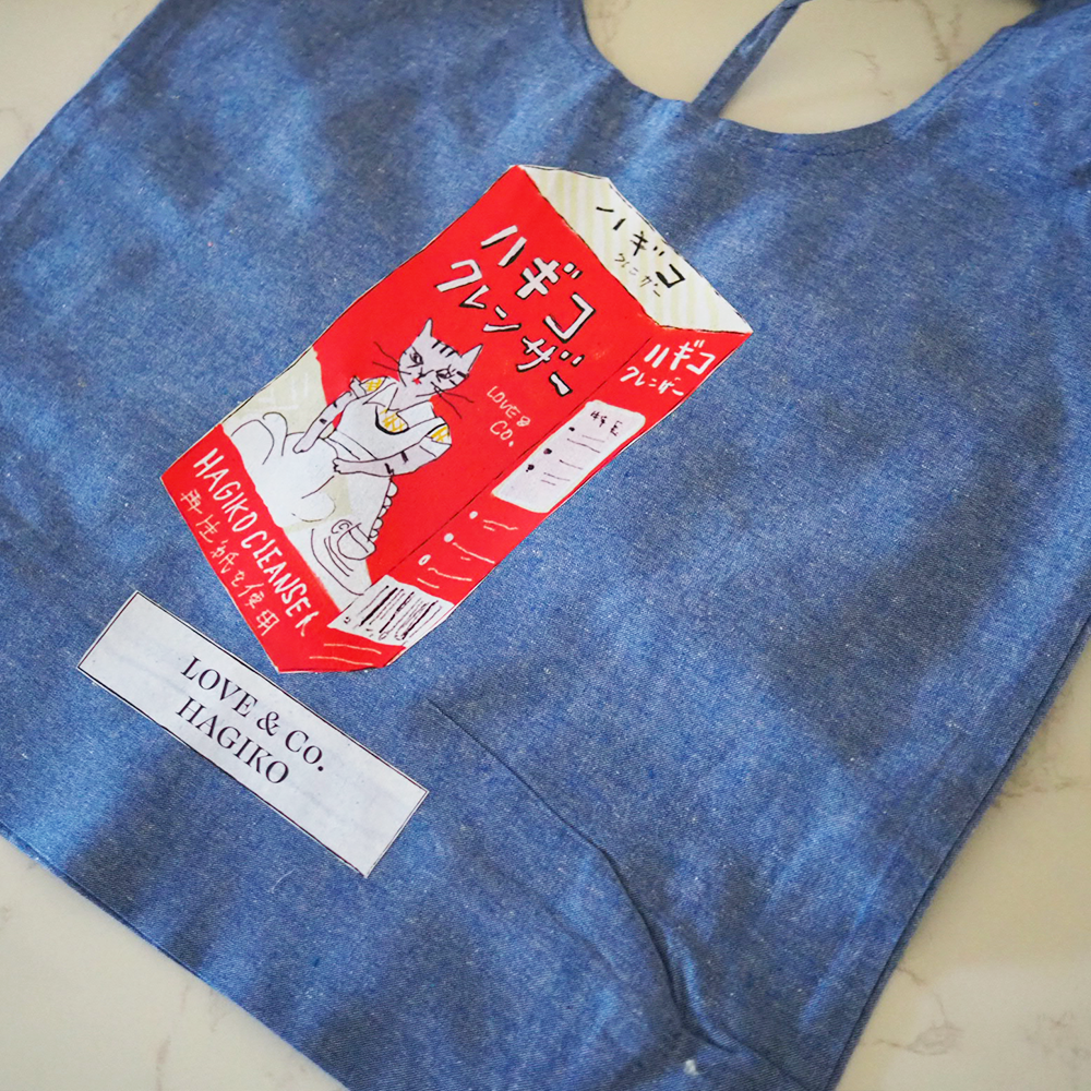 ラブコCATS 　リサイクルコットンマルシェバッグ