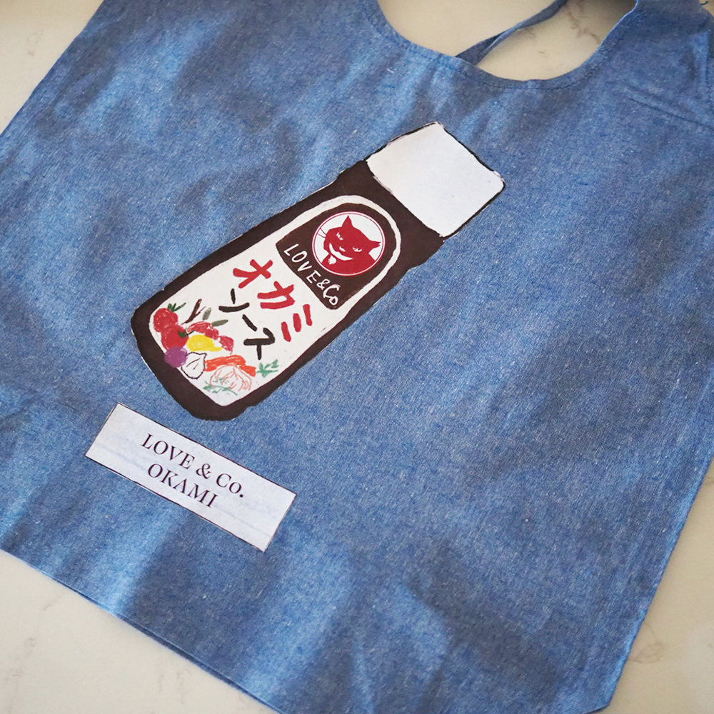 ラブコCATS 　リサイクルコットンマルシェバッグ