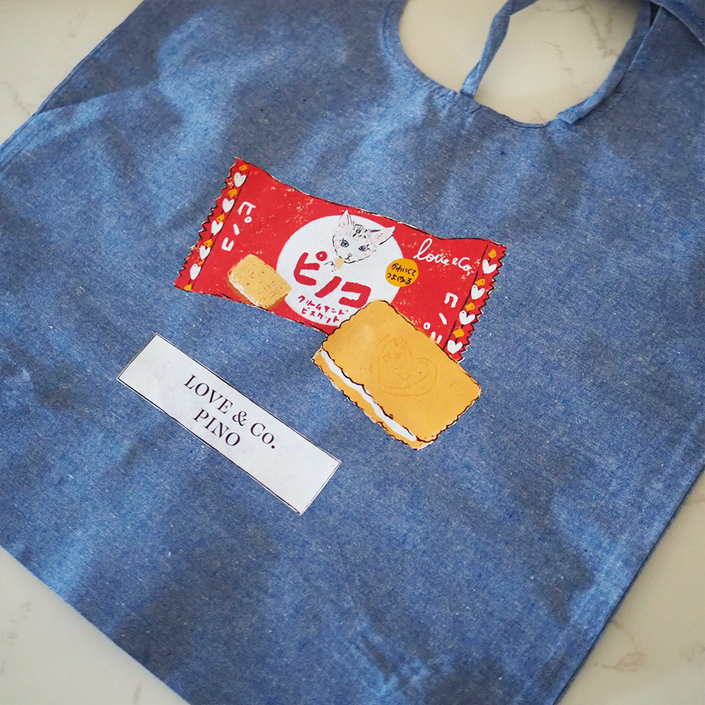 ラブコCATS 　リサイクルコットンマルシェバッグ