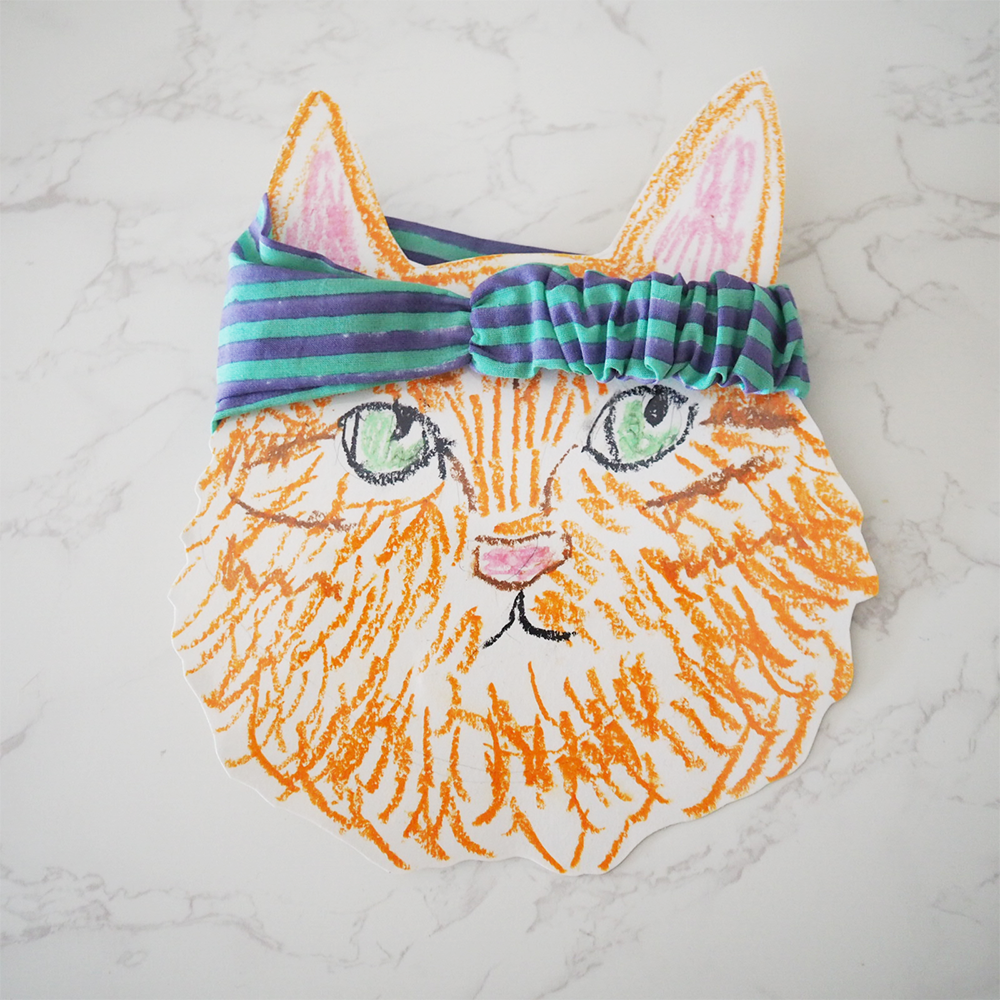 ケイコヤマシタのヘアバンド ラブコCATの台紙付き