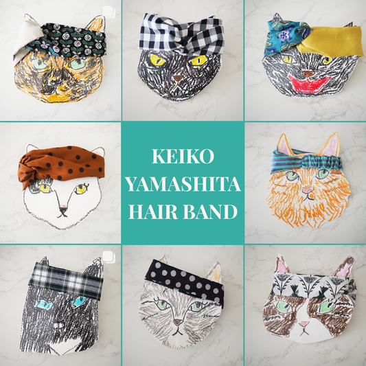ケイコヤマシタのヘアバンド ラブコCATの台紙付き