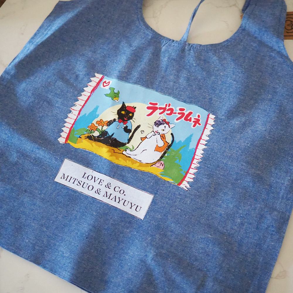 ラブコCATS 　リサイクルコットンマルシェバッグ