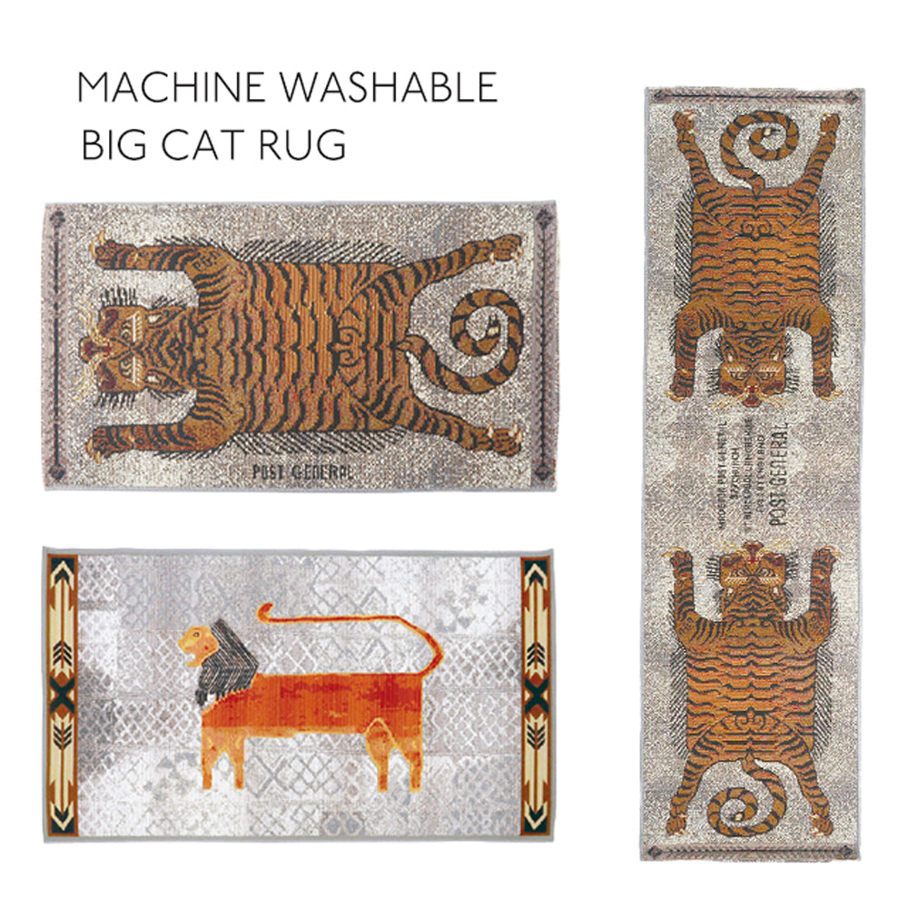 洗濯機で丸洗いできるBIG CAT RUG (他の商品と同梱不可 ）