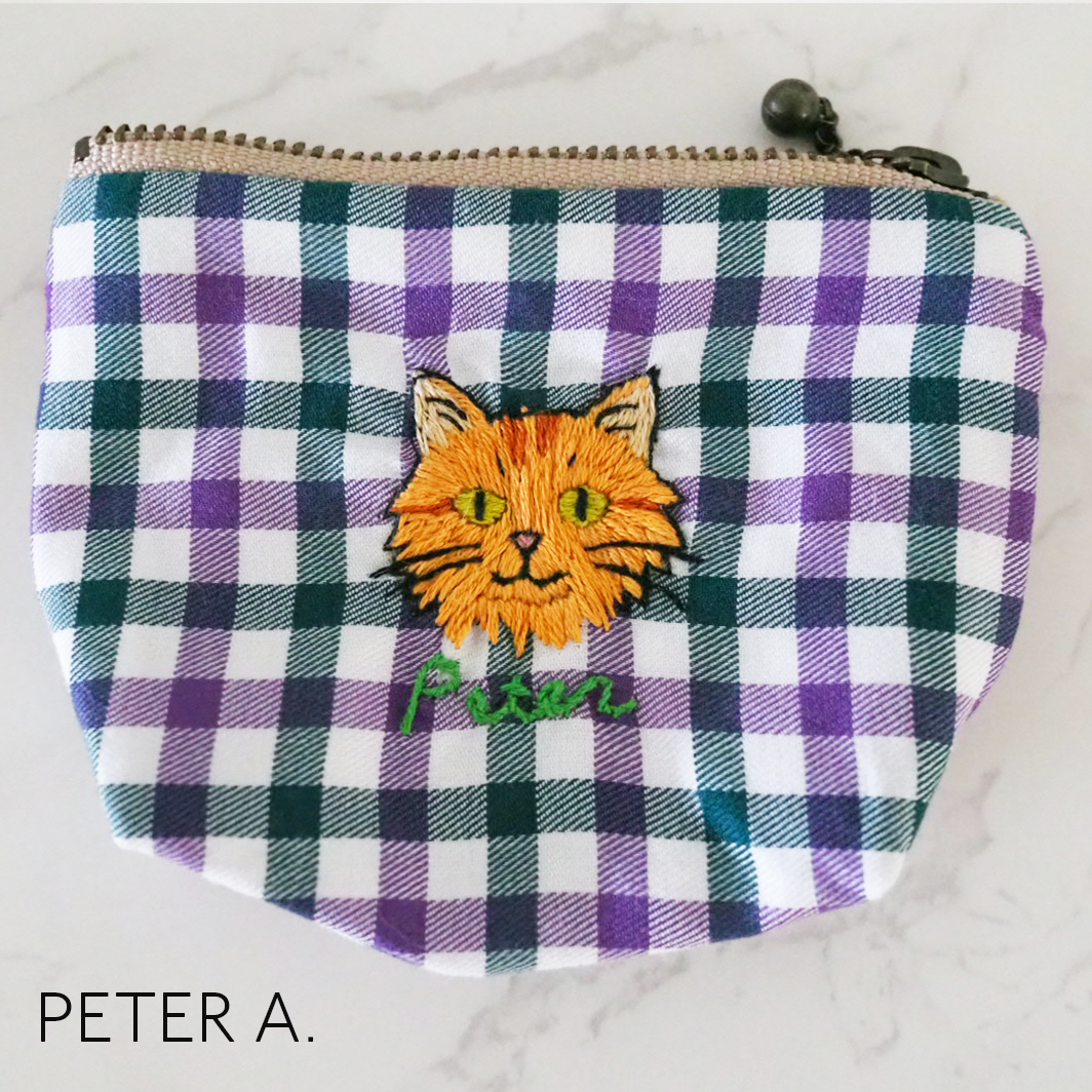 【トビアス応援】わほちゃん裁縫店の刺繍ポーチ