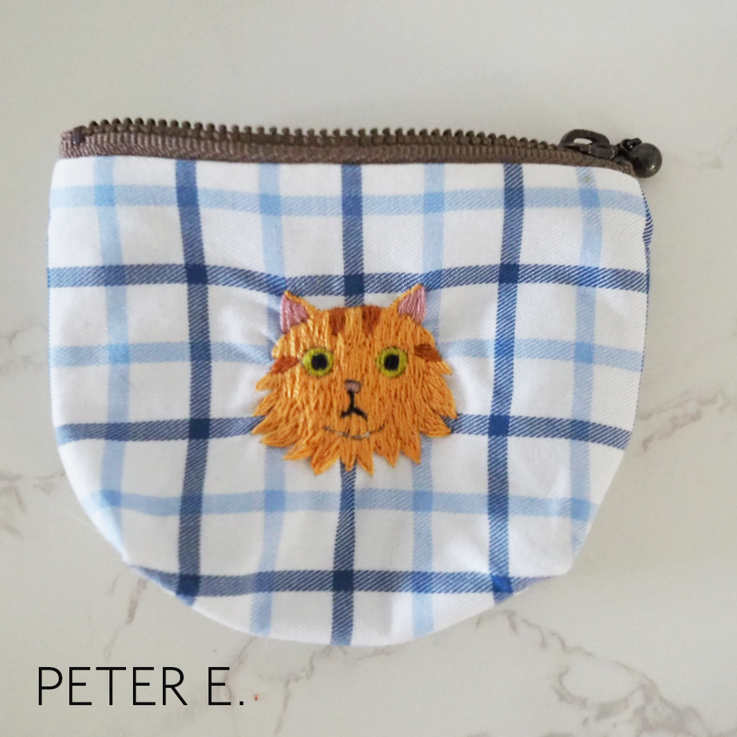 【トビアス応援】わほちゃん裁縫店の刺繍ポーチ