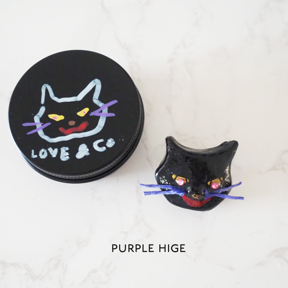 HANDMADEのおかみちゃん顔ブローチ